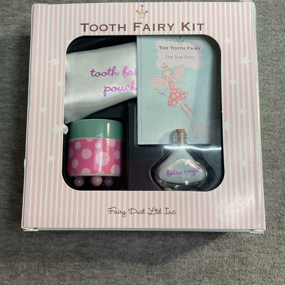 NEW Tooth Fairy Kit Fairy Dust Ltd Inc Book Pouch Glitter Treasure Box